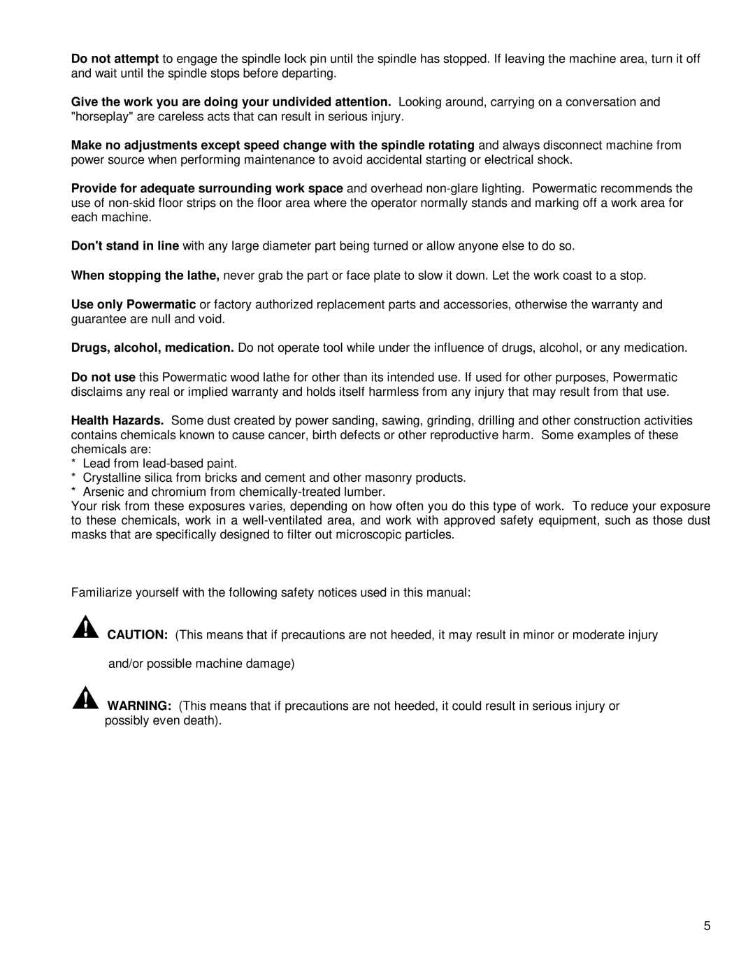 Powermatic 3520A instruction manual 