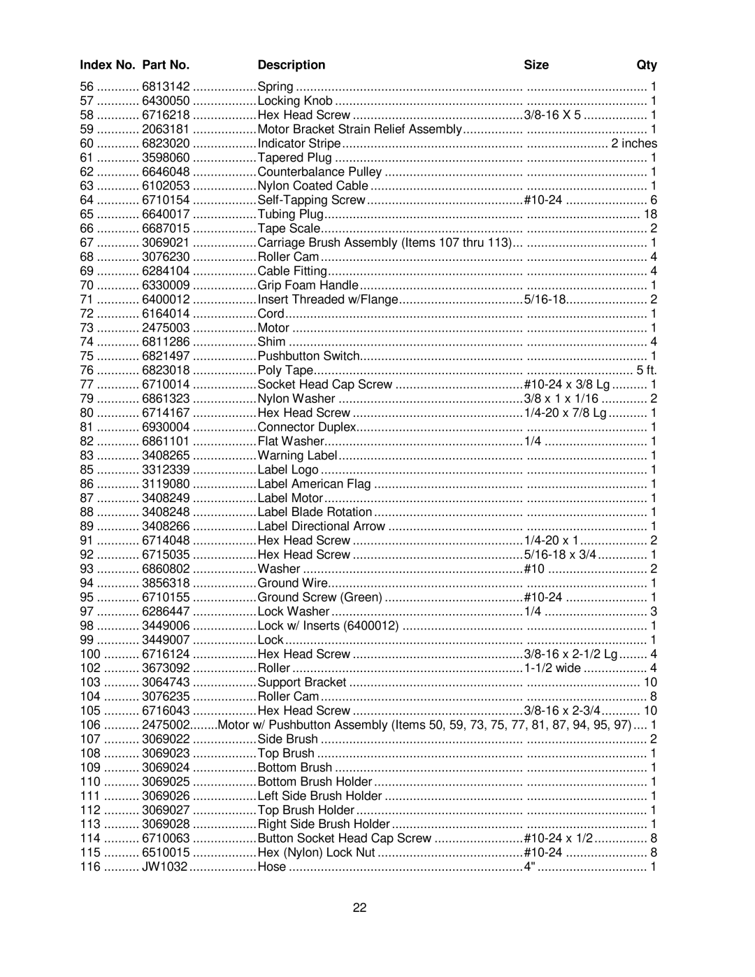 Powermatic 511 operating instructions 6813142 