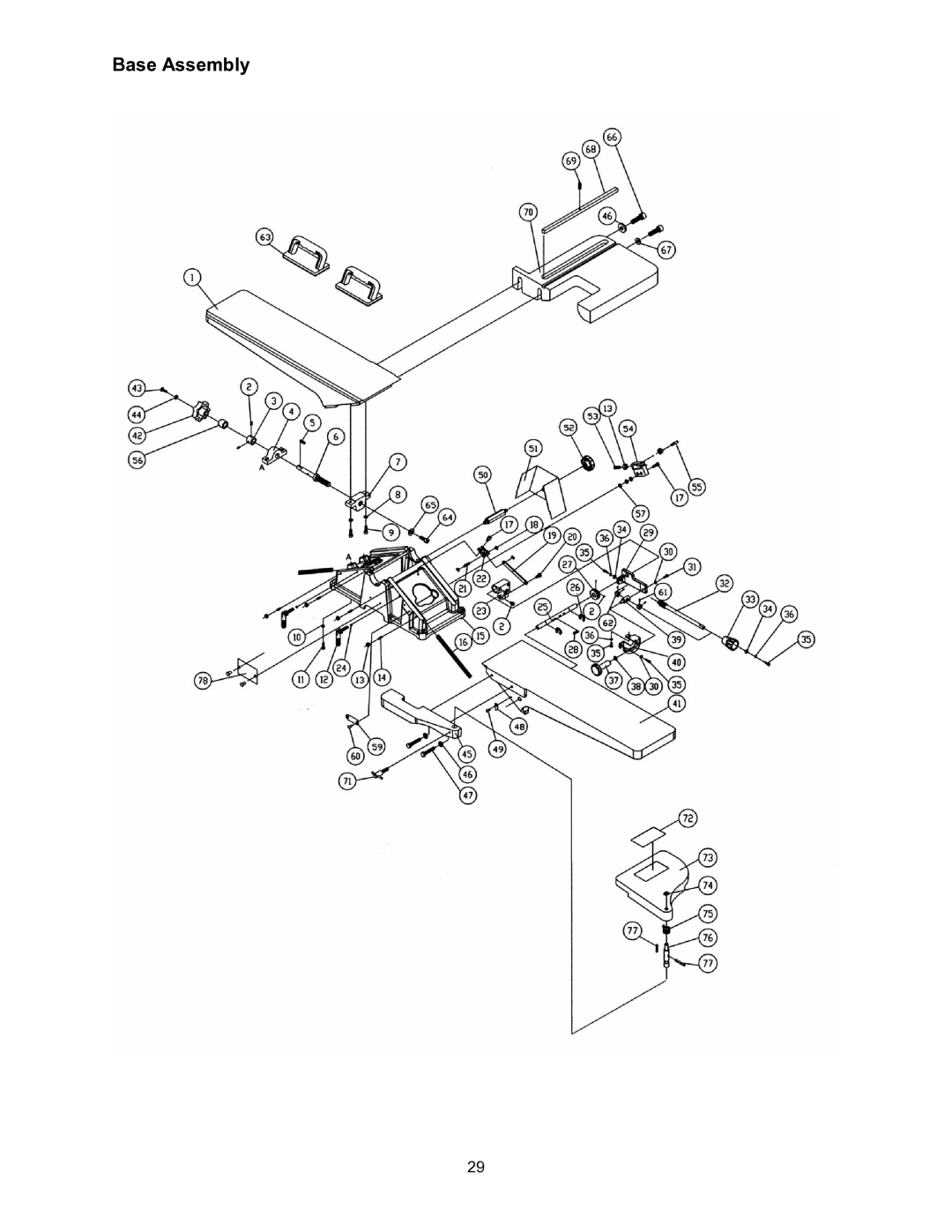 Powermatic 60B operating instructions Base Assembly 