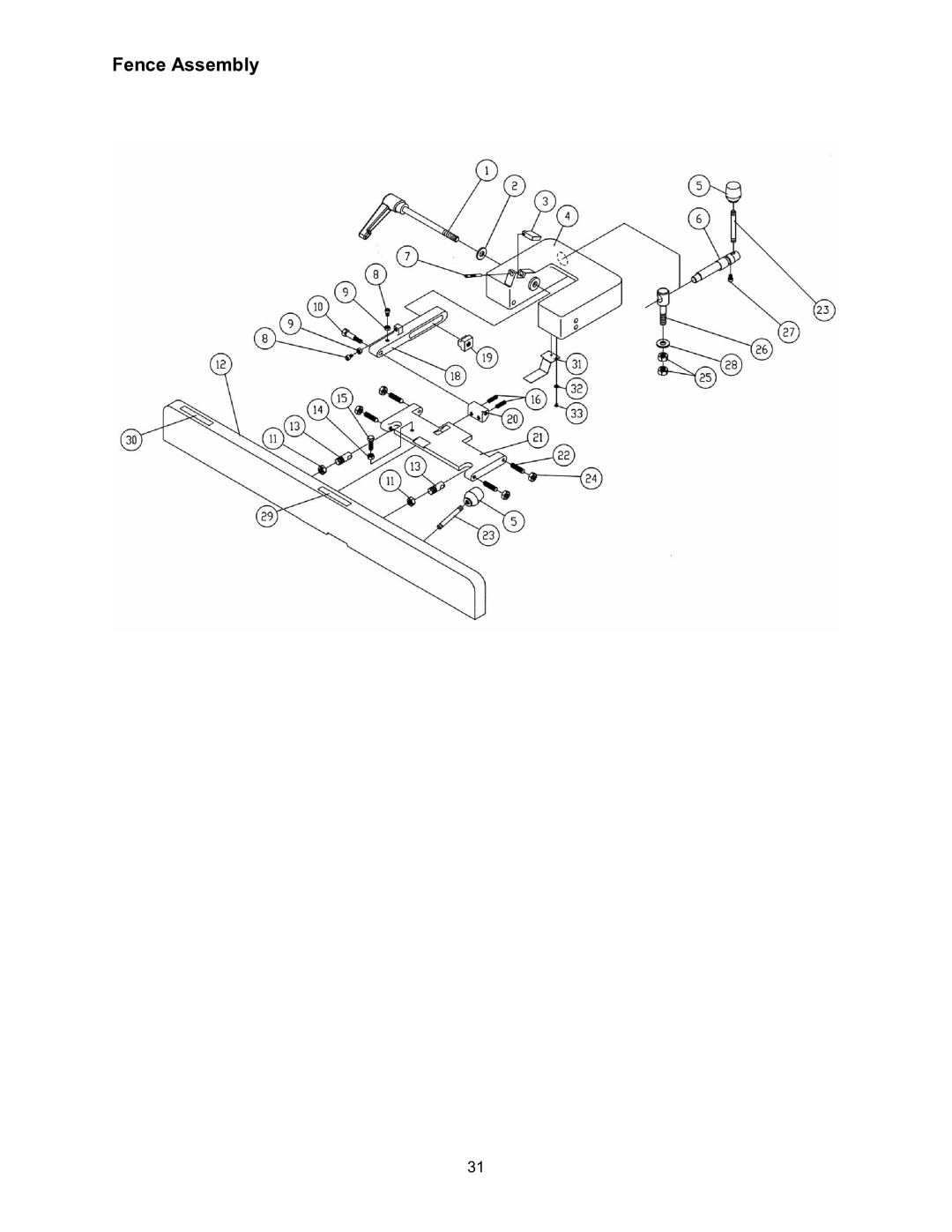 Powermatic 60B operating instructions Fence Assembly 