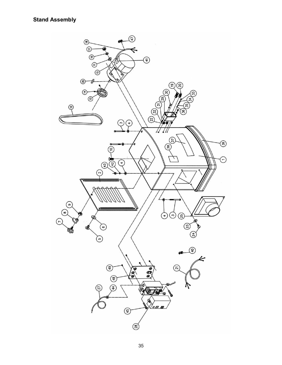 Powermatic 60B operating instructions Stand Assembly 