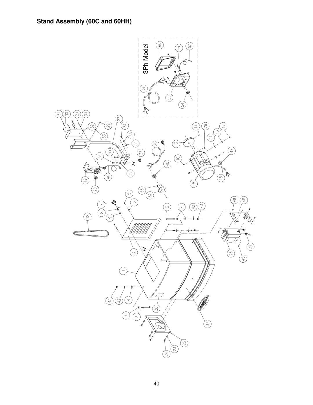 Powermatic operating instructions Stand Assembly 60C and 60HH 