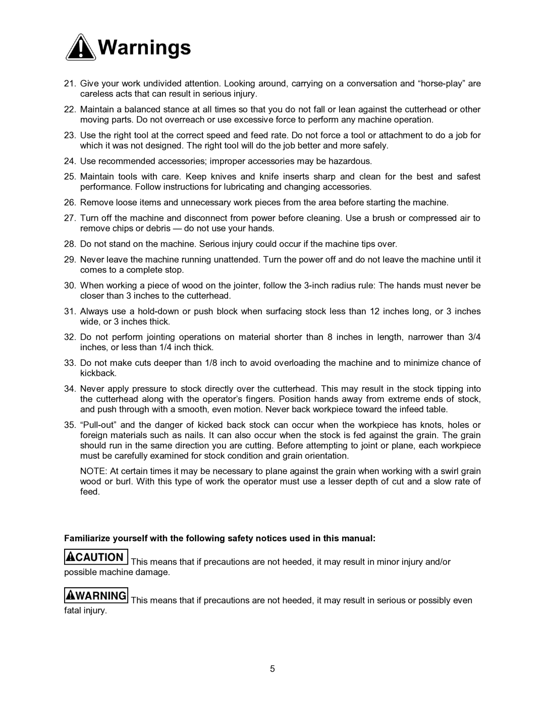 Powermatic 60HH, 60C operating instructions 