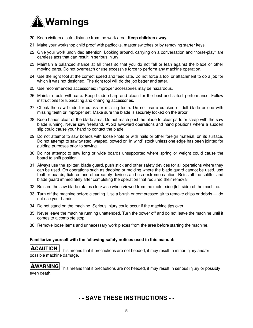 Powermatic 66 operating instructions 