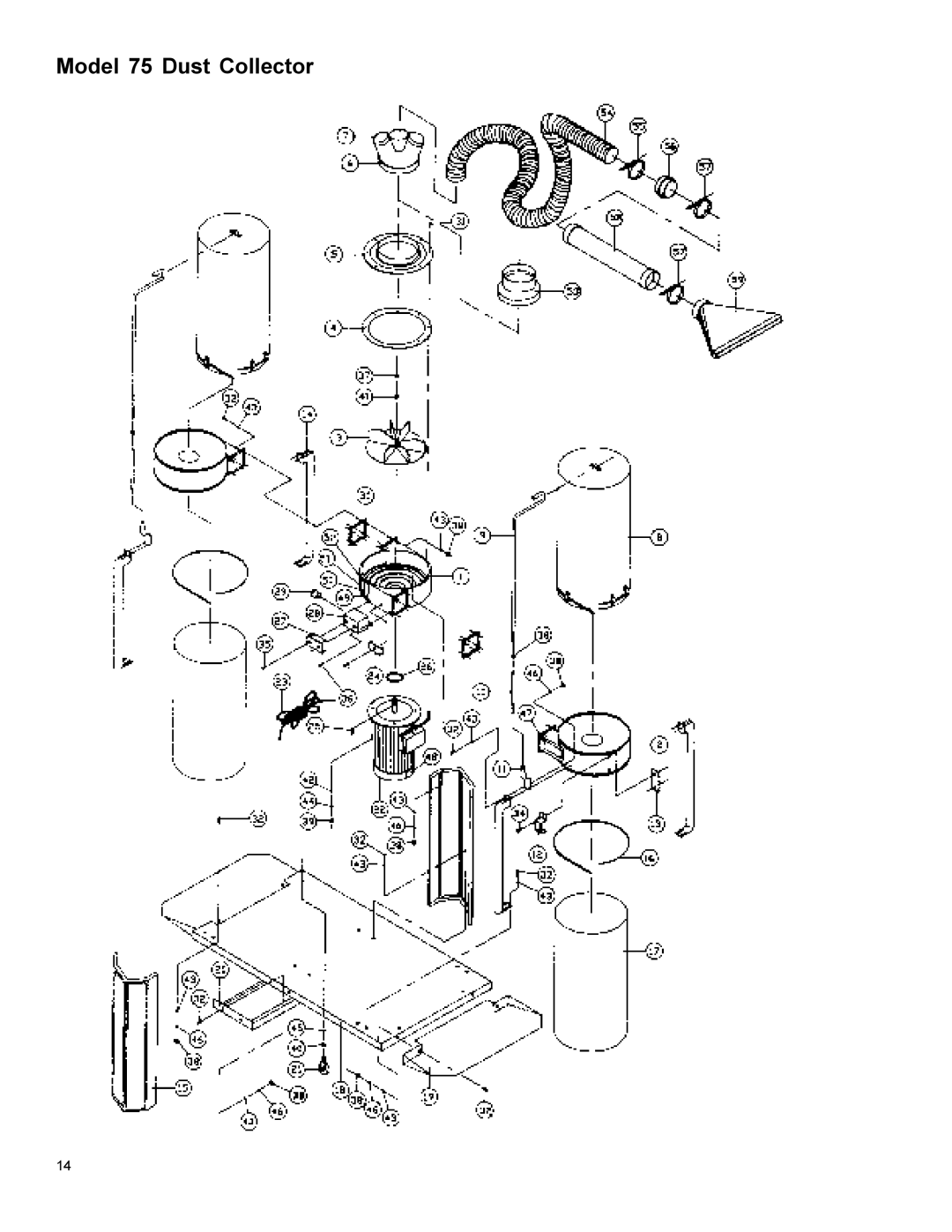 Powermatic instruction manual Model 75 Dust Collector 