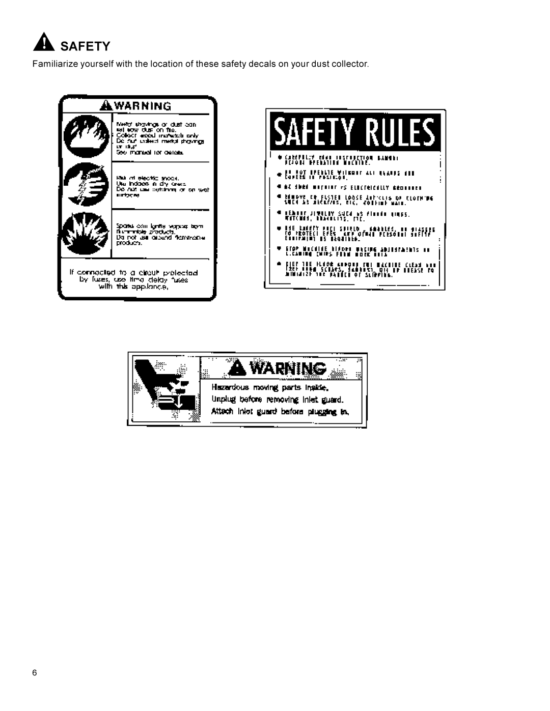 Powermatic 75 instruction manual Safety 