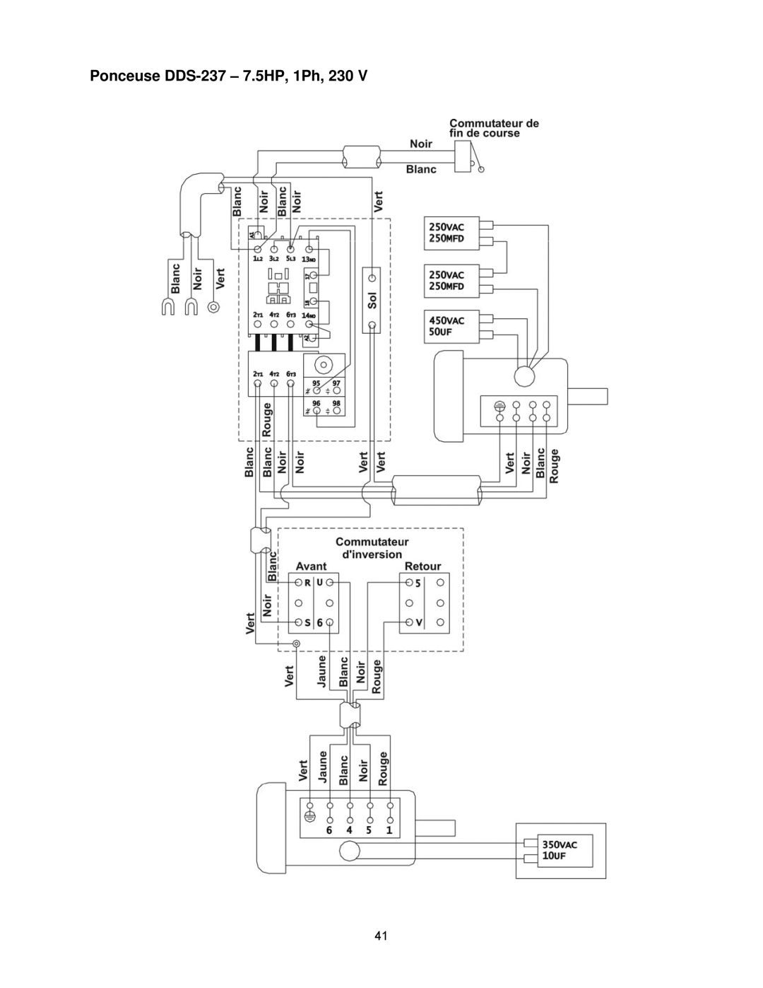 Powermatic DDS-225 operating instructions Ponceuse DDS-237 7.5HP, 1Ph, 230 