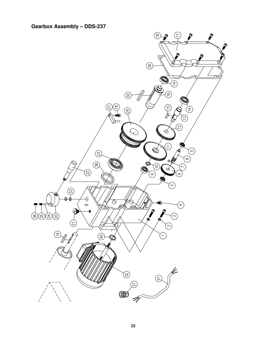 Powermatic DDS-225 operating instructions Gearbox Assembly DDS-237 