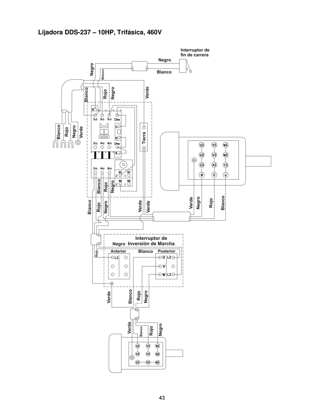 Powermatic DDS-225 operating instructions Lijadora DDS-237 10HP, Trifásica 