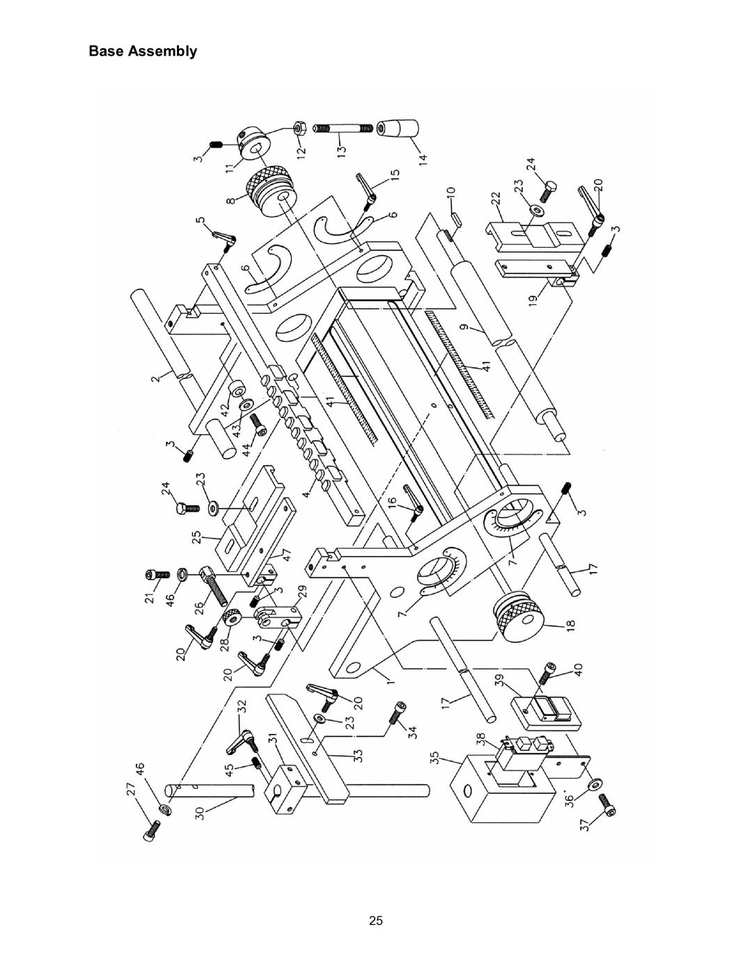 Powermatic DT45 operating instructions Base Assembly 