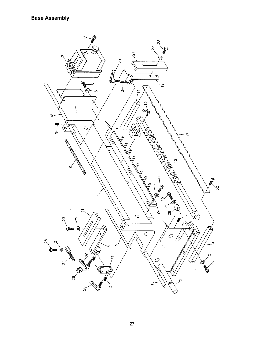 Powermatic DT65 manual Base Assembly 