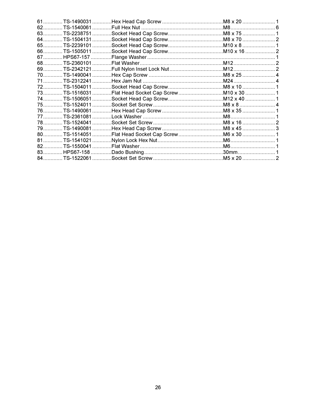 Powermatic HPS67 operating instructions TS-1490031 