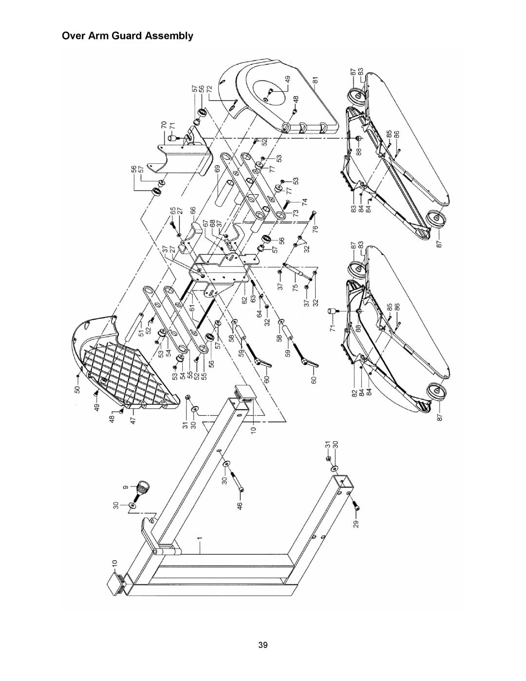 Powermatic HPS67 operating instructions Over Arm Guard Assembly 