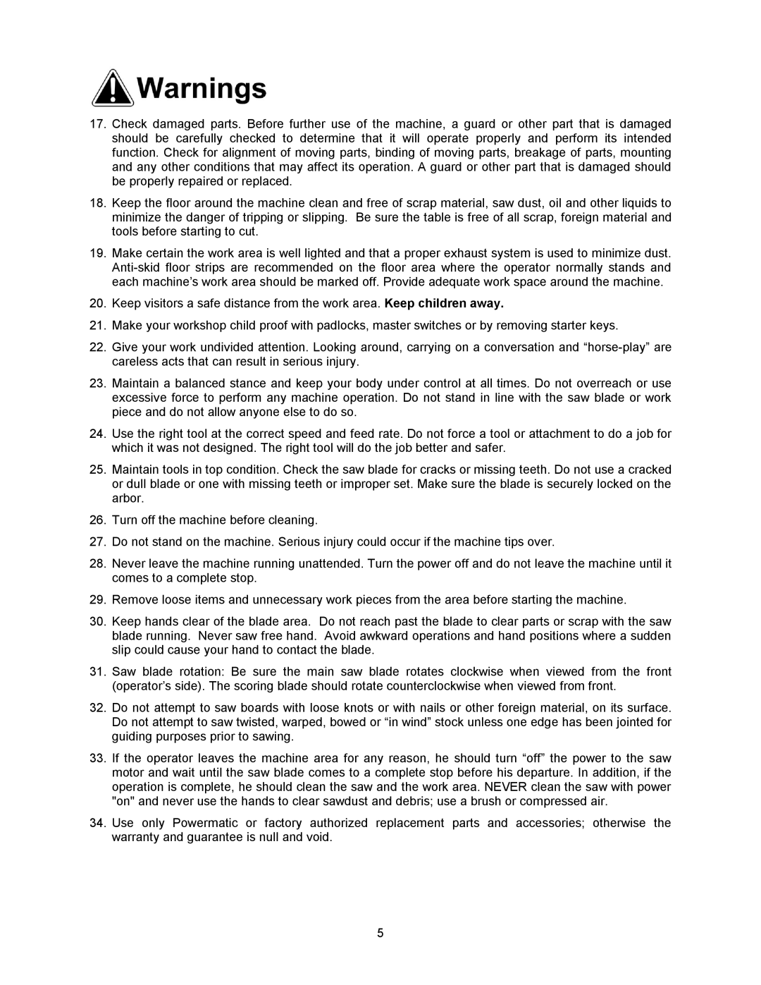 Powermatic HPS67 operating instructions 