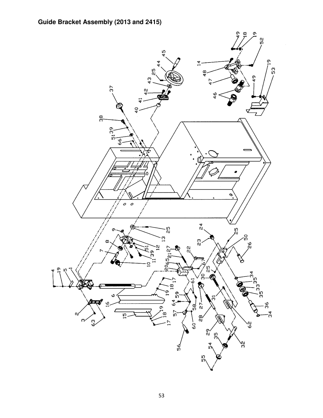 Powermatic M-1791257 operating instructions Guide Bracket Assembly 2013 