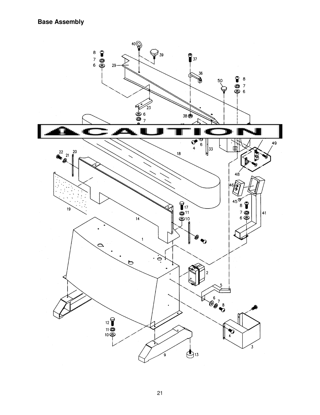 Powermatic OES9138 operating instructions Base Assembly 