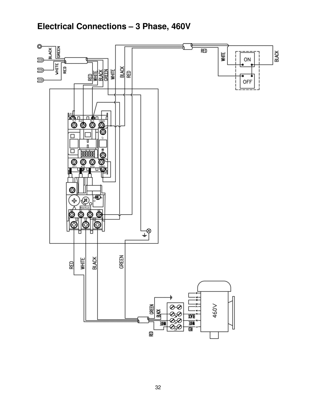 Powermatic OES9138 operating instructions Electrical Connections 3 Phase 