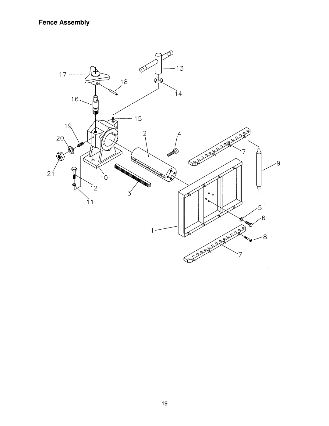 Powermatic PF-BS operating instructions Fence Assembly 