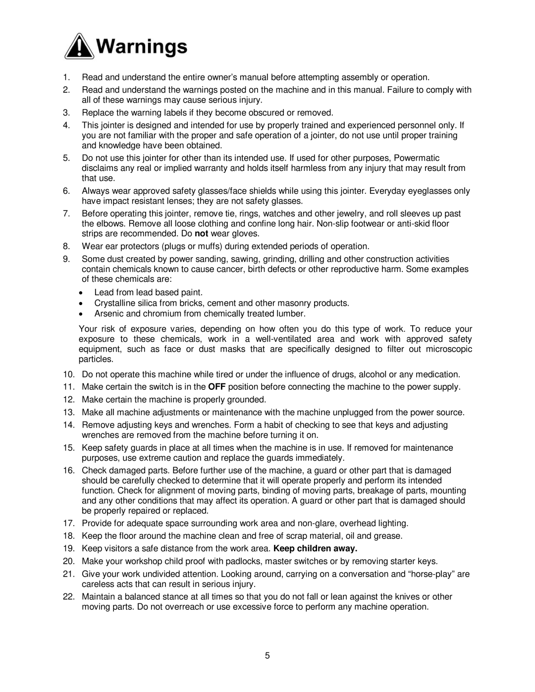 Powermatic PJ-882HH operating instructions 