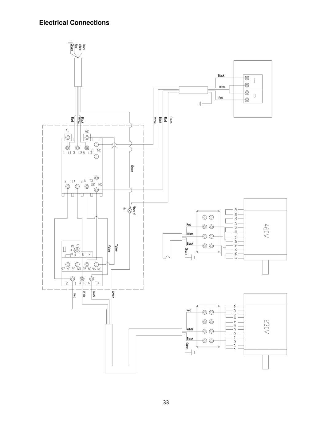 Powermatic PJ1696 operating instructions Electrical Connections 