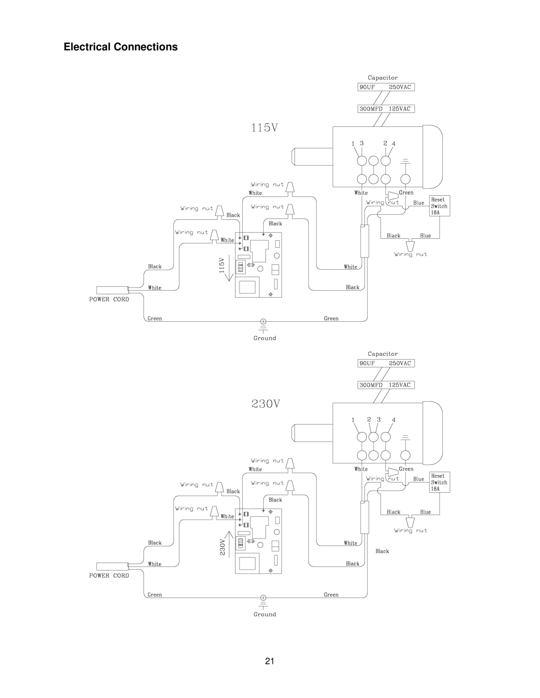 Powermatic PM1300TX manual Electrical Connections 