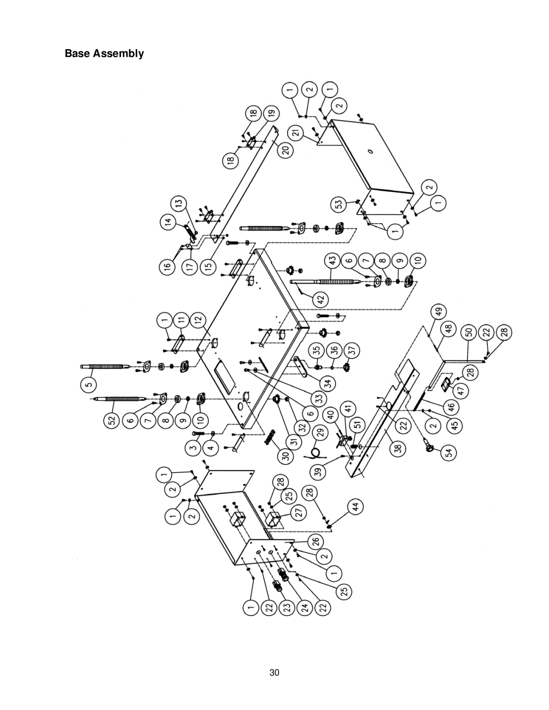 Powermatic PM15 operating instructions Base Assembly 