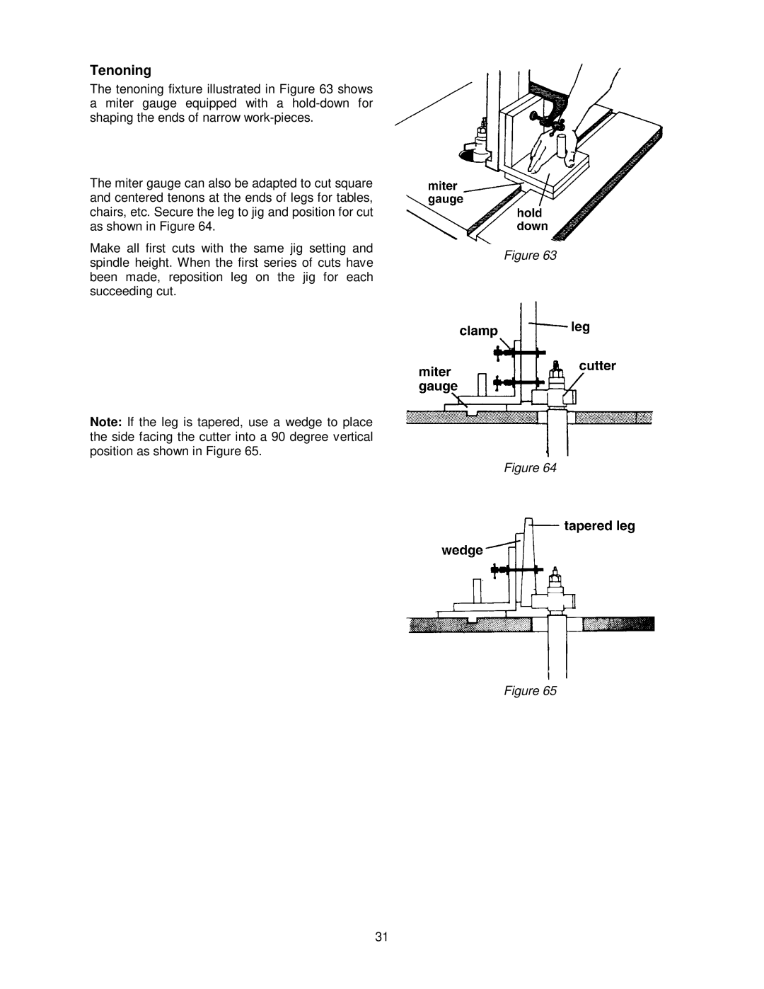 Powermatic PM2700 operating instructions Tenoning 