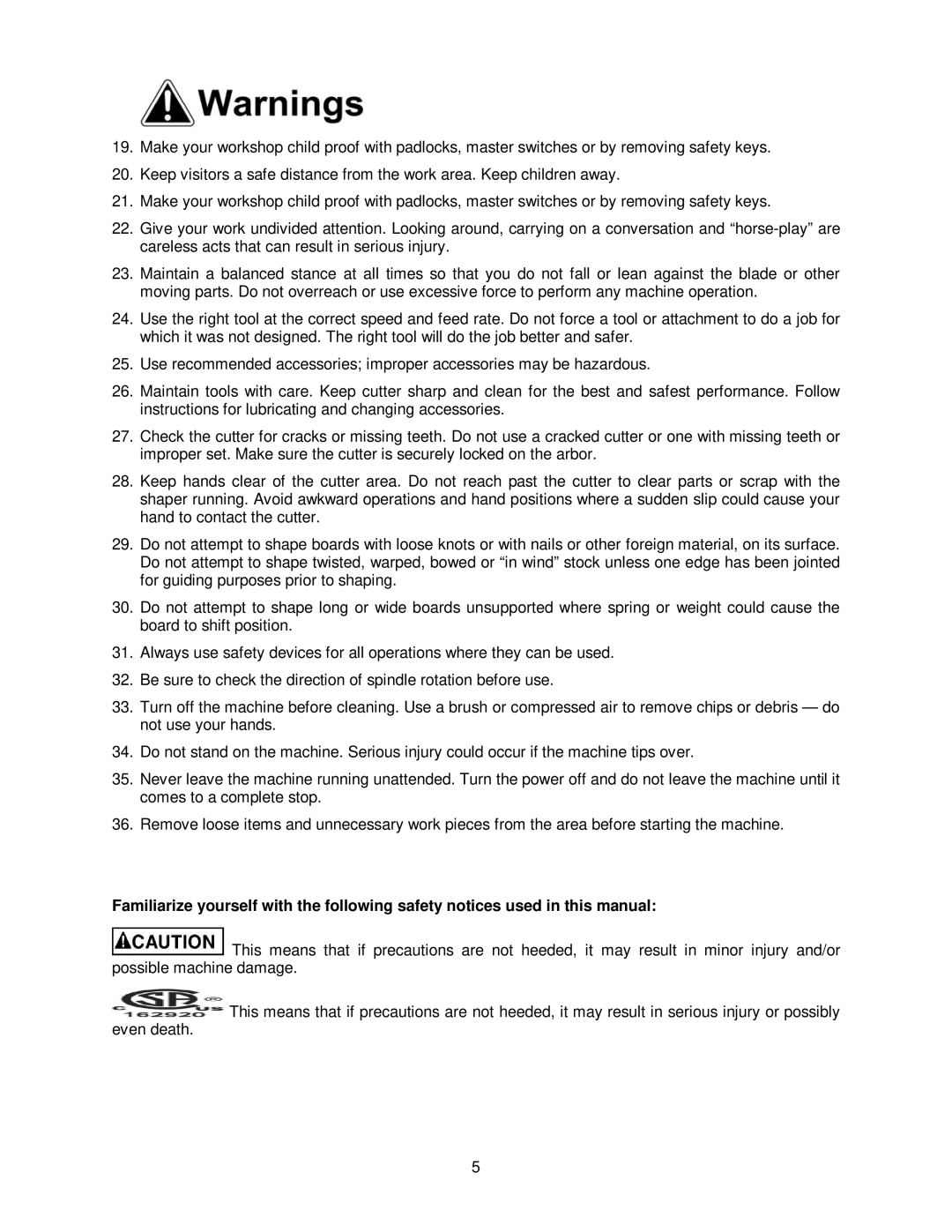 Powermatic PM2700 operating instructions 