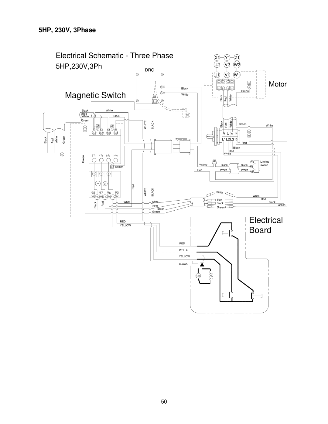 Powermatic PM2700 operating instructions Magnetic Switch, 5HP, 230V, 3Phase 