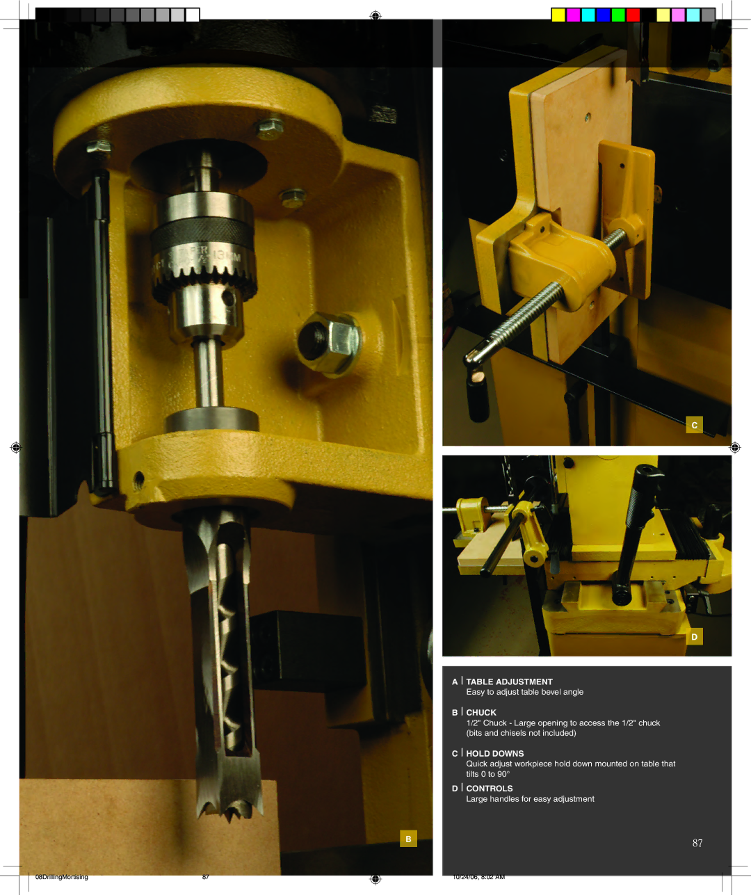 Powermatic PM2800 warranty Table Adjustment 