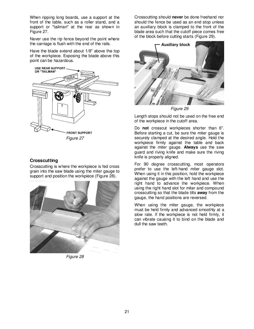 Powermatic PM3000 manual Crosscutting 