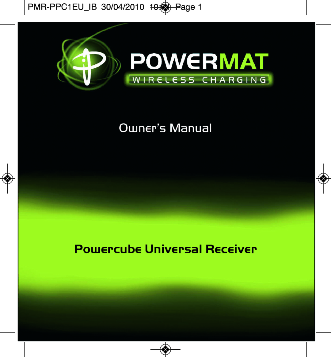 Powermatic PMR-PPC1EU_IB owner manual Powercube Universal Receiver 