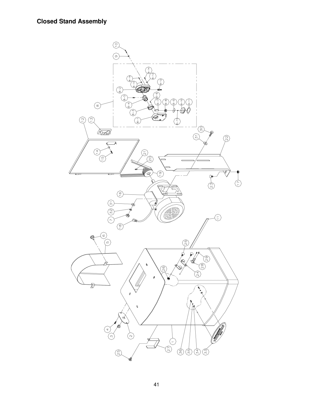 Powermatic PWBS-14CS operating instructions Closed Stand Assembly 