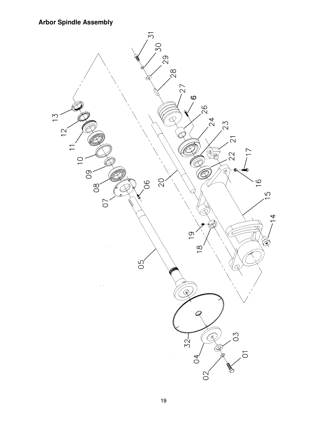 Powermatic SLR12 manual Arbor Spindle Assembly 