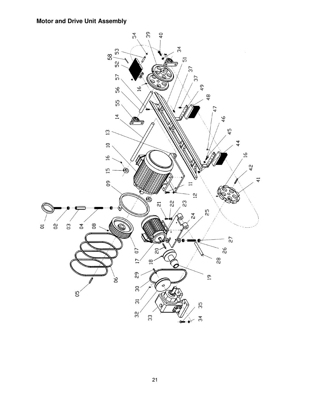 Powermatic SLR12 manual Motor and Drive Unit Assembly 