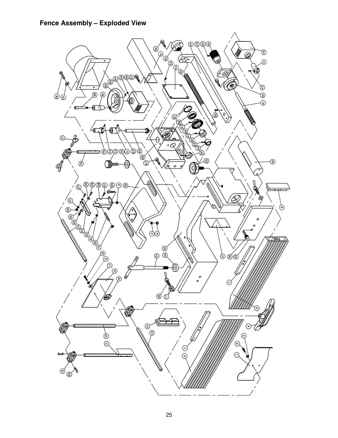 Powermatic TS29 operating instructions Fence Assembly Exploded View 