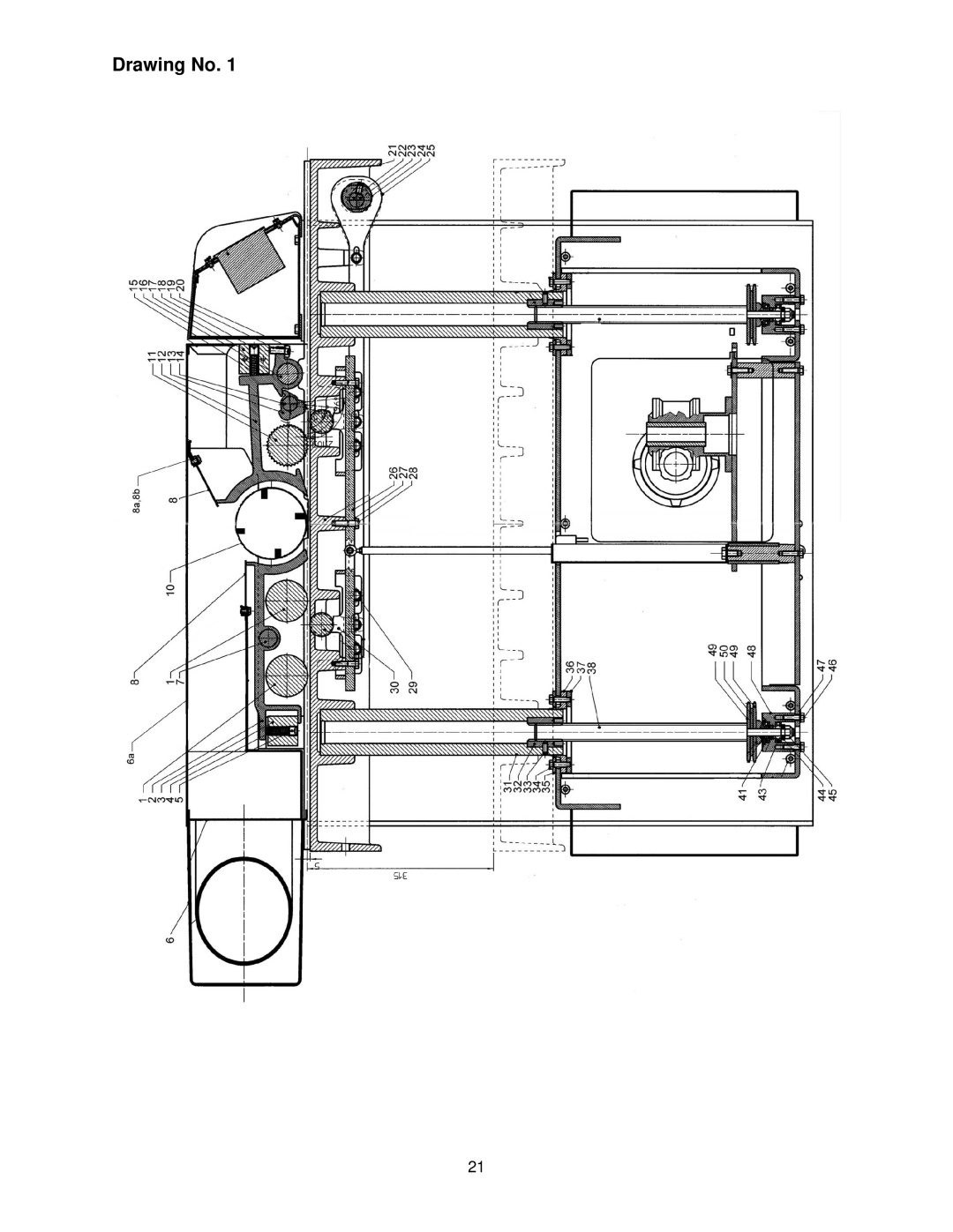 Powermatic WP2412 operating instructions Drawing No 