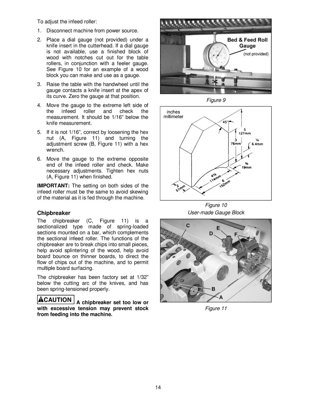 Powermatic WP2510 operating instructions Chipbreaker 