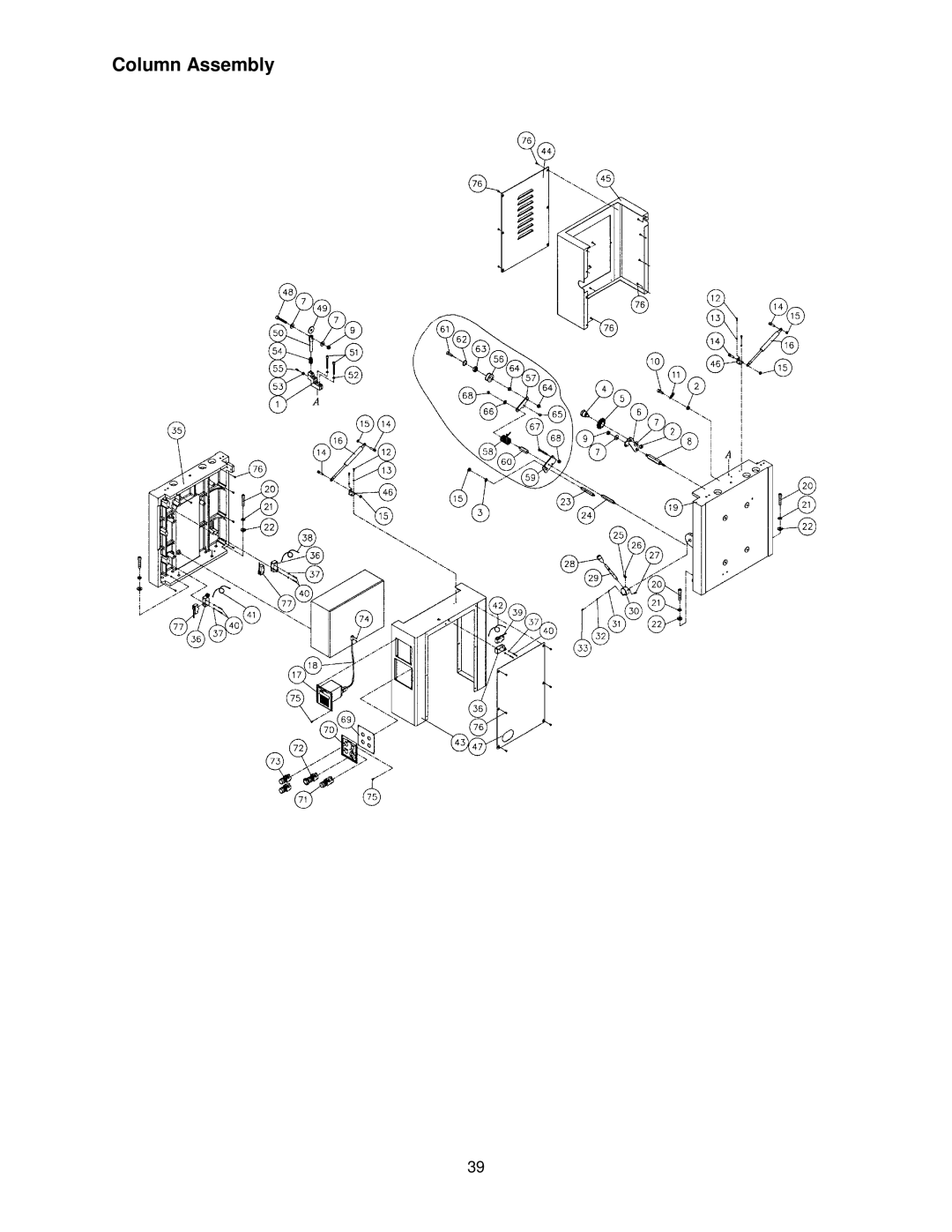 Powermatic WP2510 operating instructions Column Assembly 