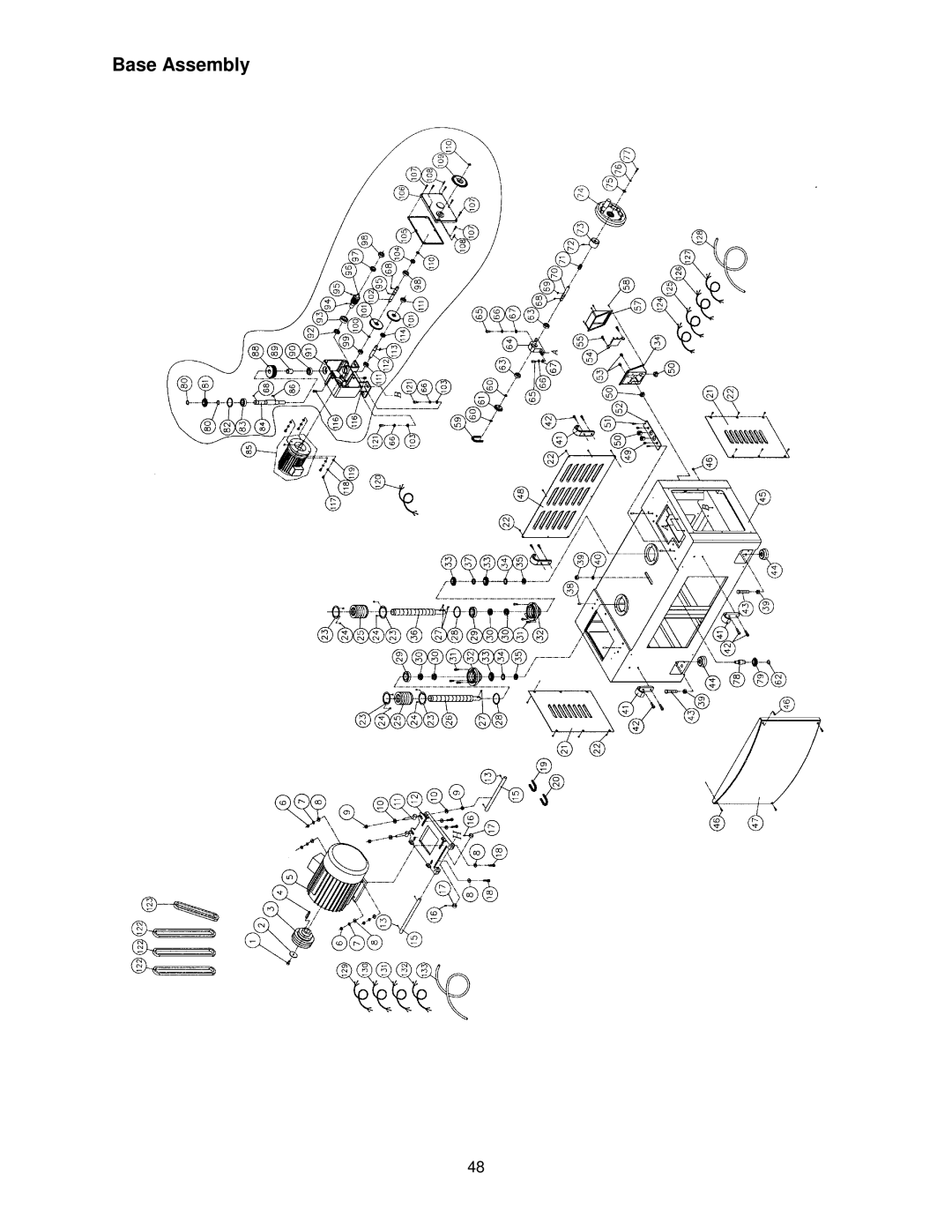 Powermatic WP2510 operating instructions Base Assembly 