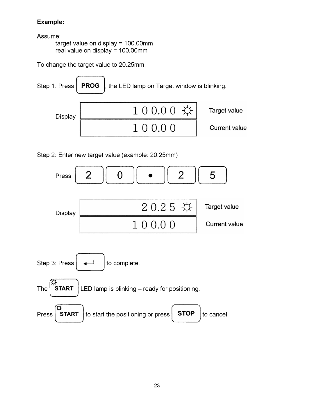 Powermatic WP2510 operating instructions Example 