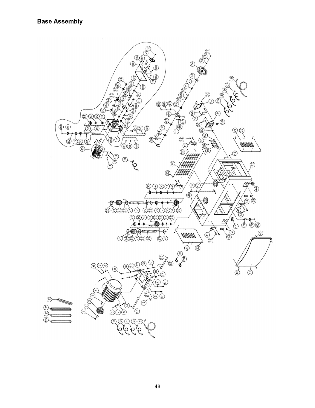 Powermatic WP2510 operating instructions Base Assembly 