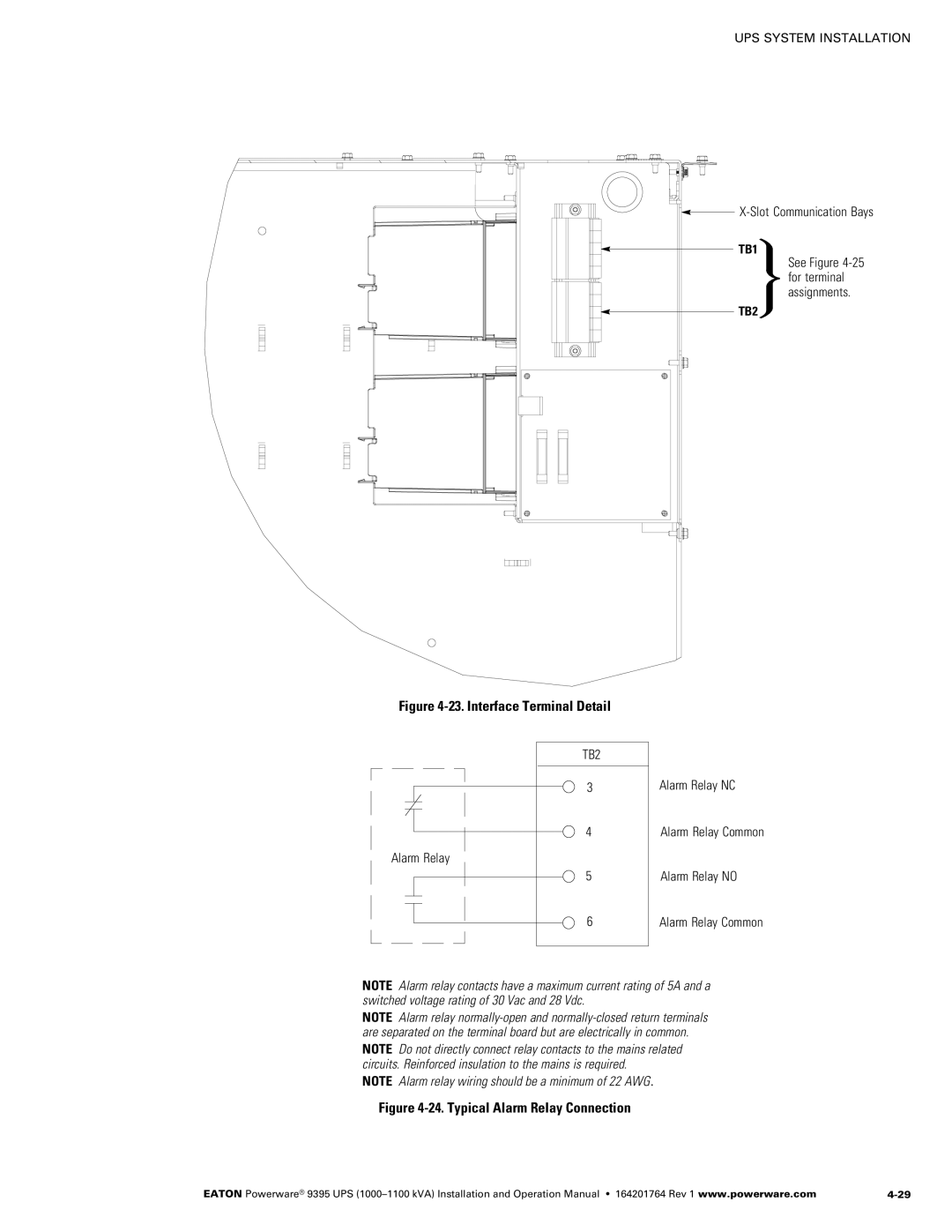 Powerware 10001100 kVA operation manual For terminal, Assignments 