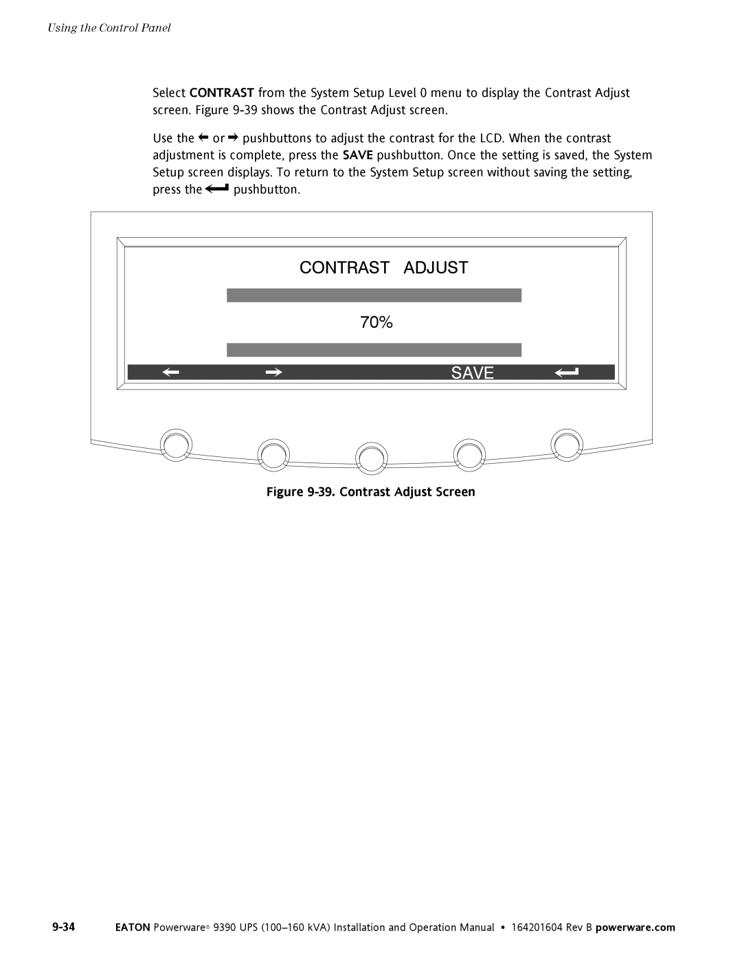 Powerware 100160 kVA manual 70%, Save 