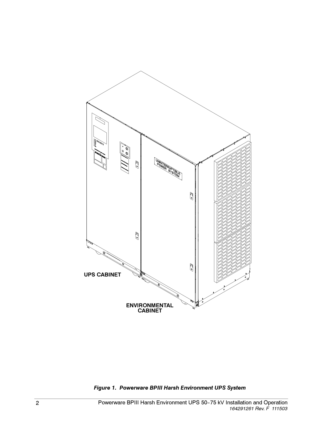 Powerware 5075 kVA operation manual Powerware Bpiii Harsh Environment UPS System 