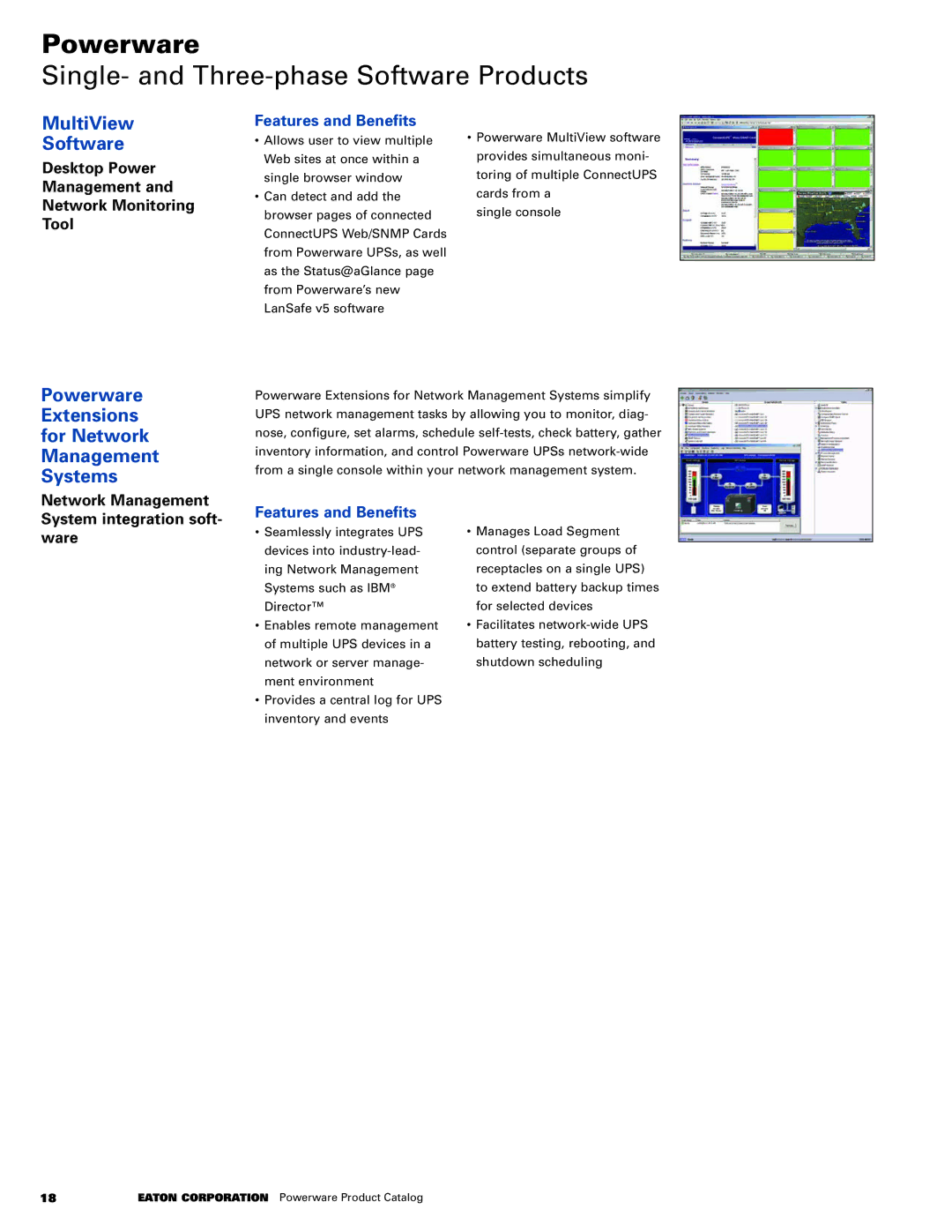 Powerware 3105, 5115RM, 9125, 9155, 9120, 5110 manual MultiView Software, Powerware Extensions for Network Management Systems 