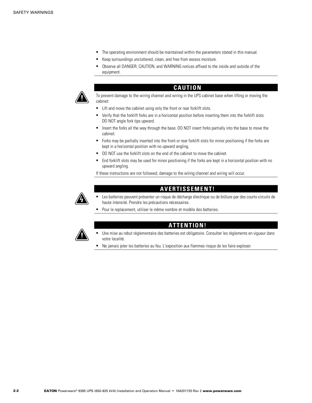 Powerware 650825 kVA operation manual E R T I S S E M E N T 