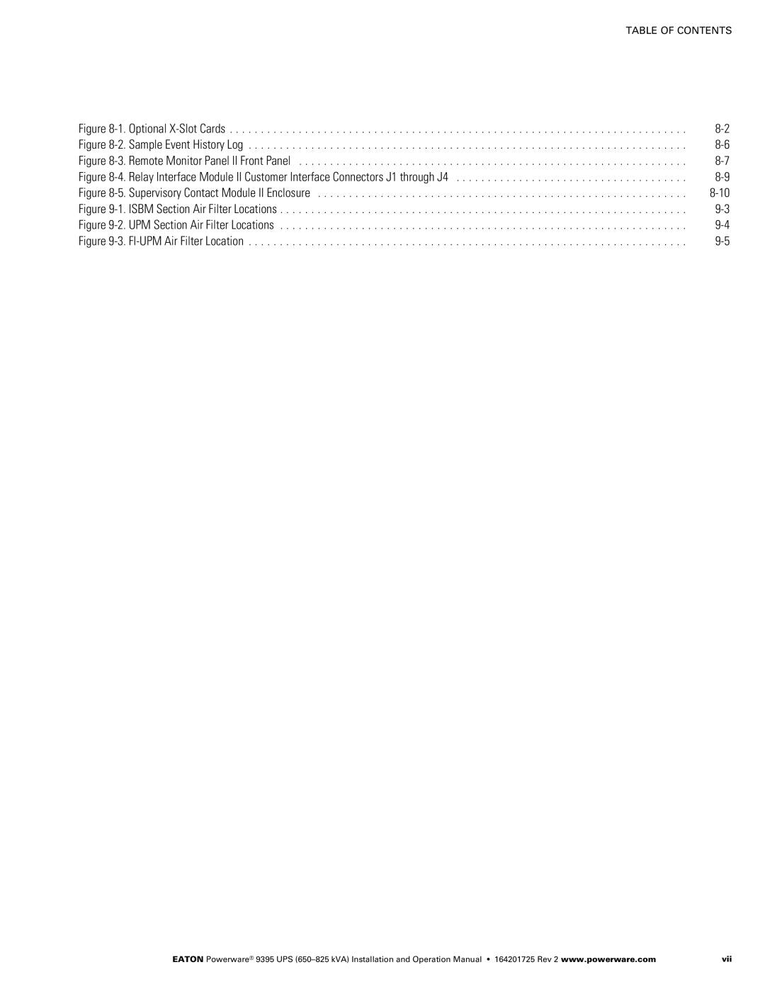 Powerware 650825 kVA operation manual Optional X−Slot Cards 