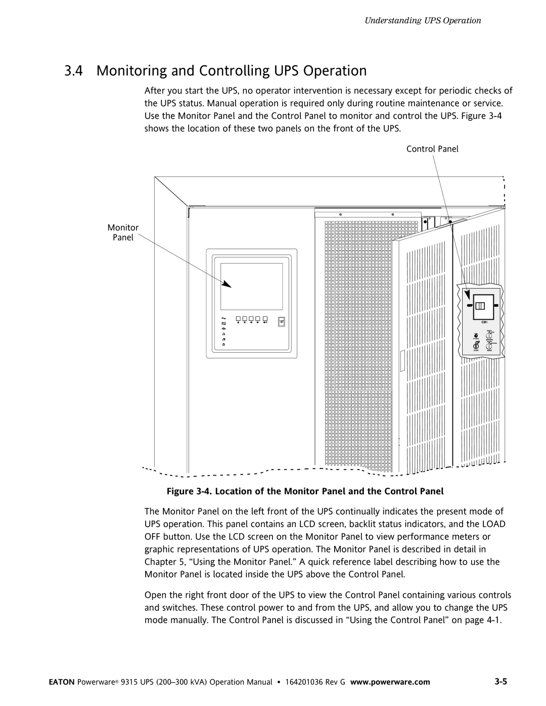 Powerware 9315 UPS operation manual Monitoring and Controlling UPS Operation 