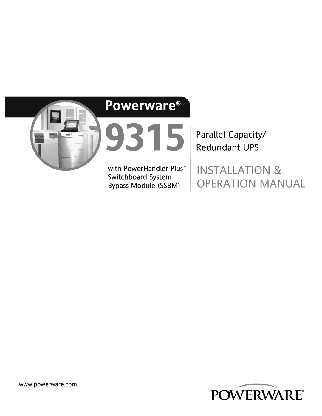 Powerware 9315s manual 6ZLWFKERDUG 6\VWHP 